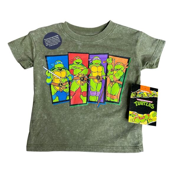Teenage Mutant Ninja Turtles Green Short Sleeve Crewneck Tee 12 Months - Picture 1 of 7